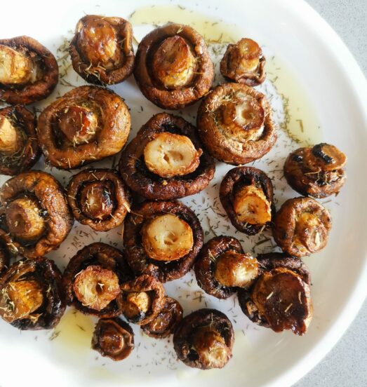 Champiñones asados