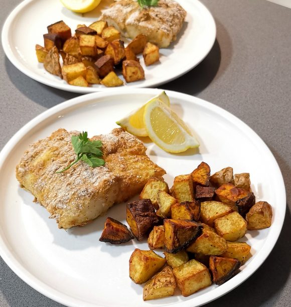 Fish and chips saludable